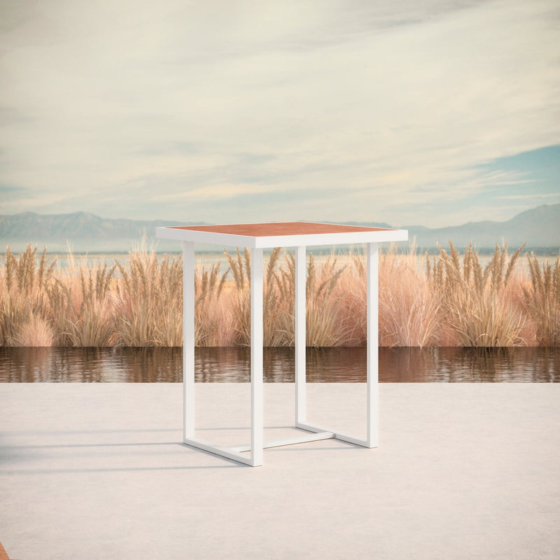Pavia | 35" Bar Table - White - Dekton Top Dining Table-Bar Azzurro Living