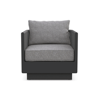 Porto | Club Chair Swivel - Charcoal Club Chairs - Swivel Azzurro Living