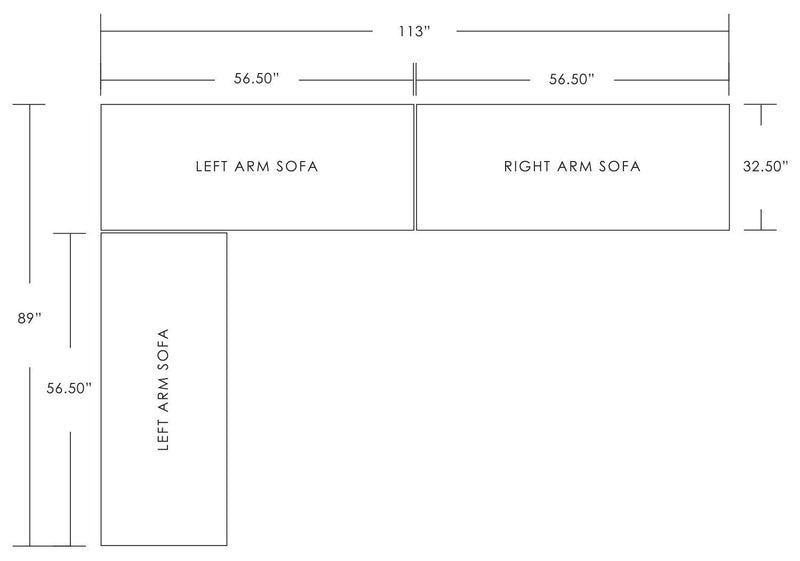 Porto Sectional - Charcoal - Build Your Own Sectionals Azzurro Living