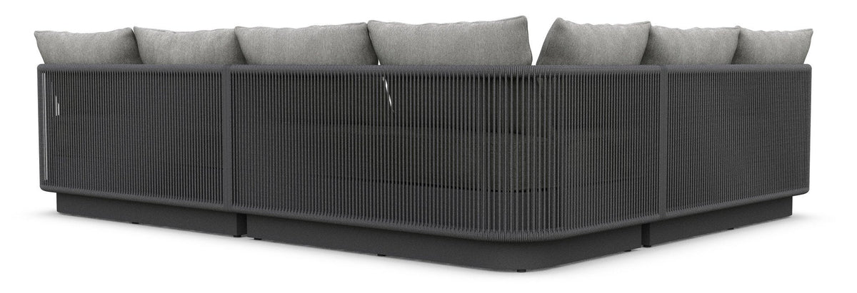 Porto Sectional Sofa Left Arm - Charcoal Sectionals Azzurro Living