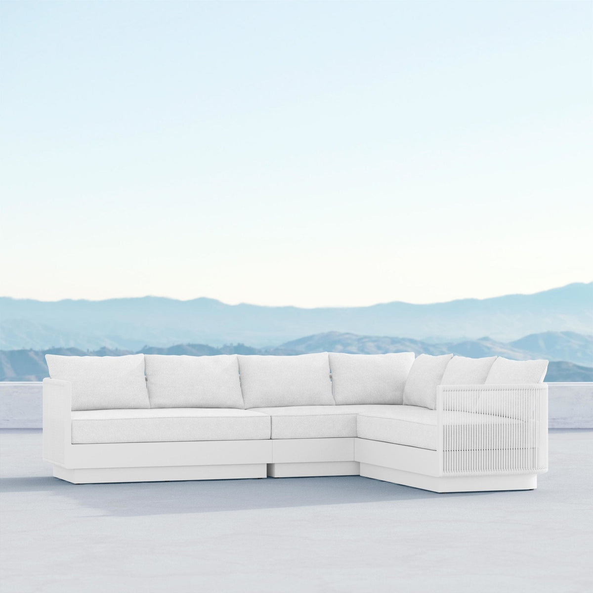 Porto Sectional Sofa Right Arm - White Sofa / Sectional Azzurro Living