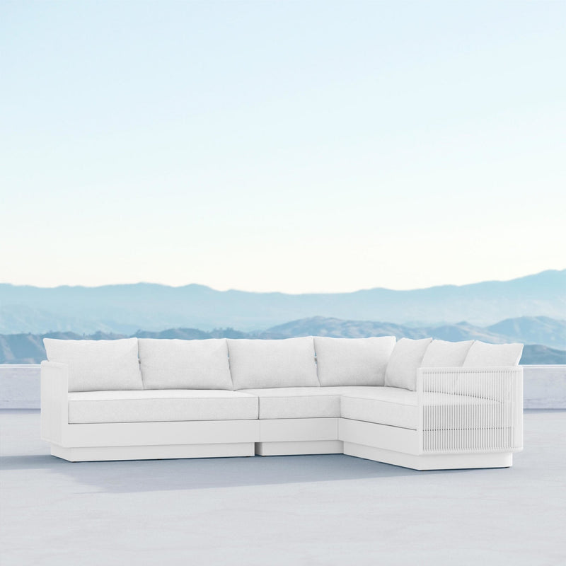 Porto Sectional Sofa Right Arm - White Sofa / Sectional Azzurro Living