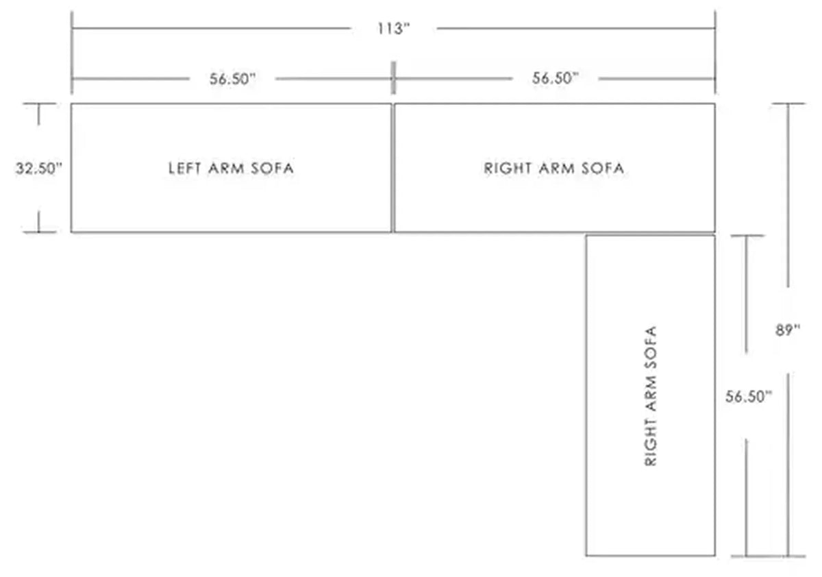 Porto Sectional Sofa Right Arm - White Sectionals Azzurro Living