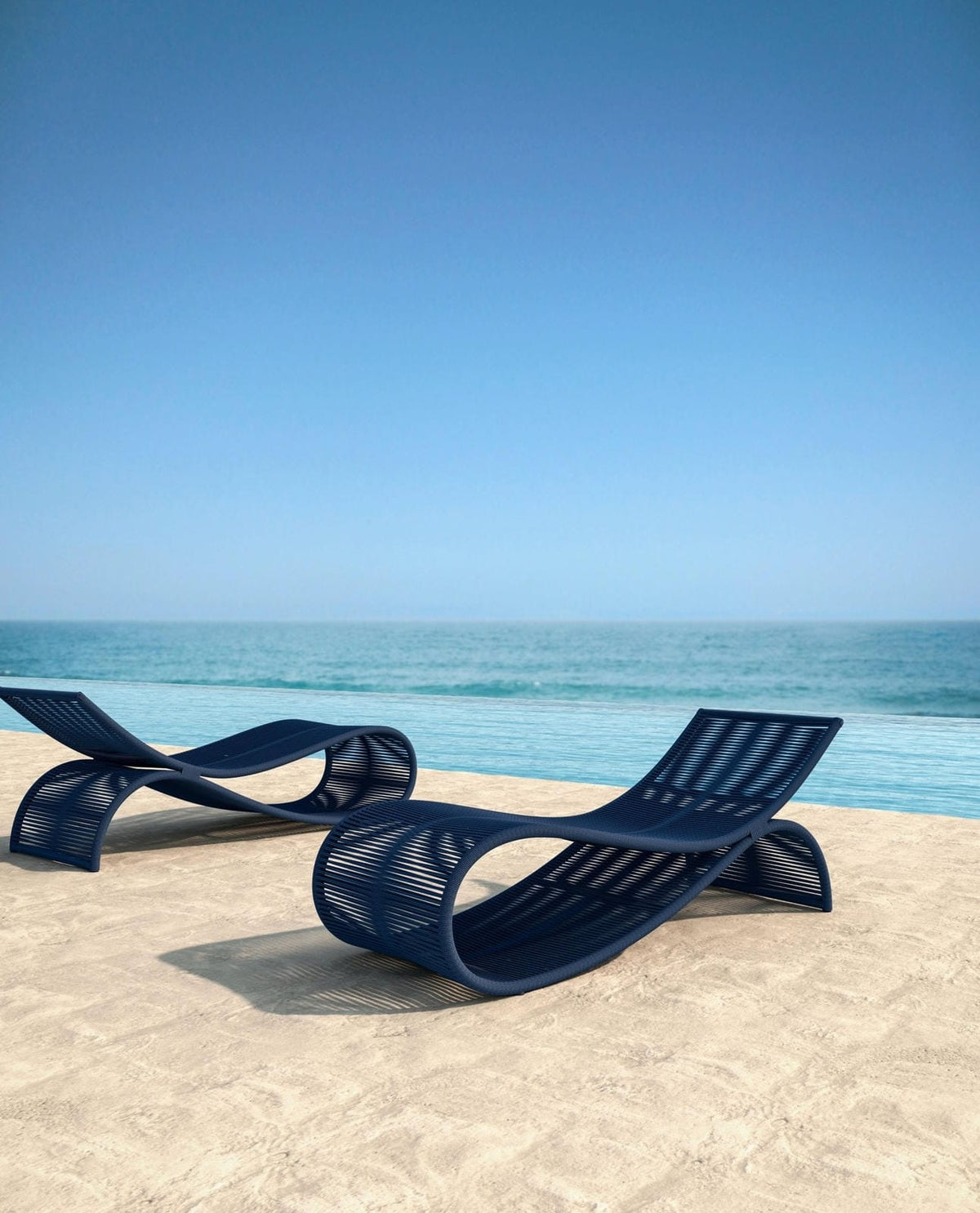Wave | Chaise Lounge - Midnight Blue - Azzurro LivingAzzurro Living
