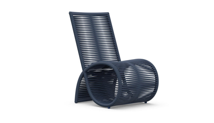 Wave Dining Chair Midnight Blue x2 Dining Chairs Azzurro Living