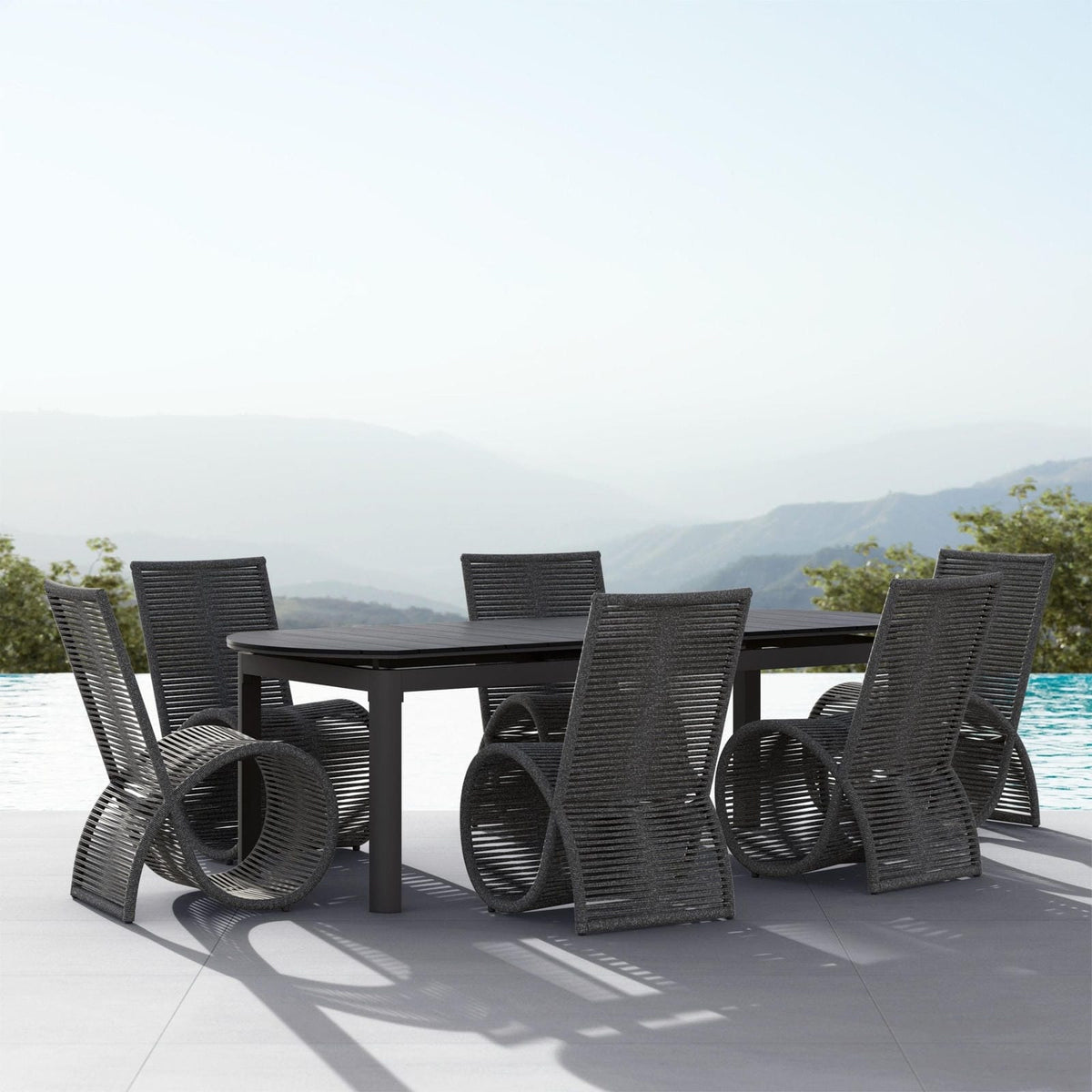 Wave | Dining Chair x2 - Pebble Dining Chairs Azzurro Living