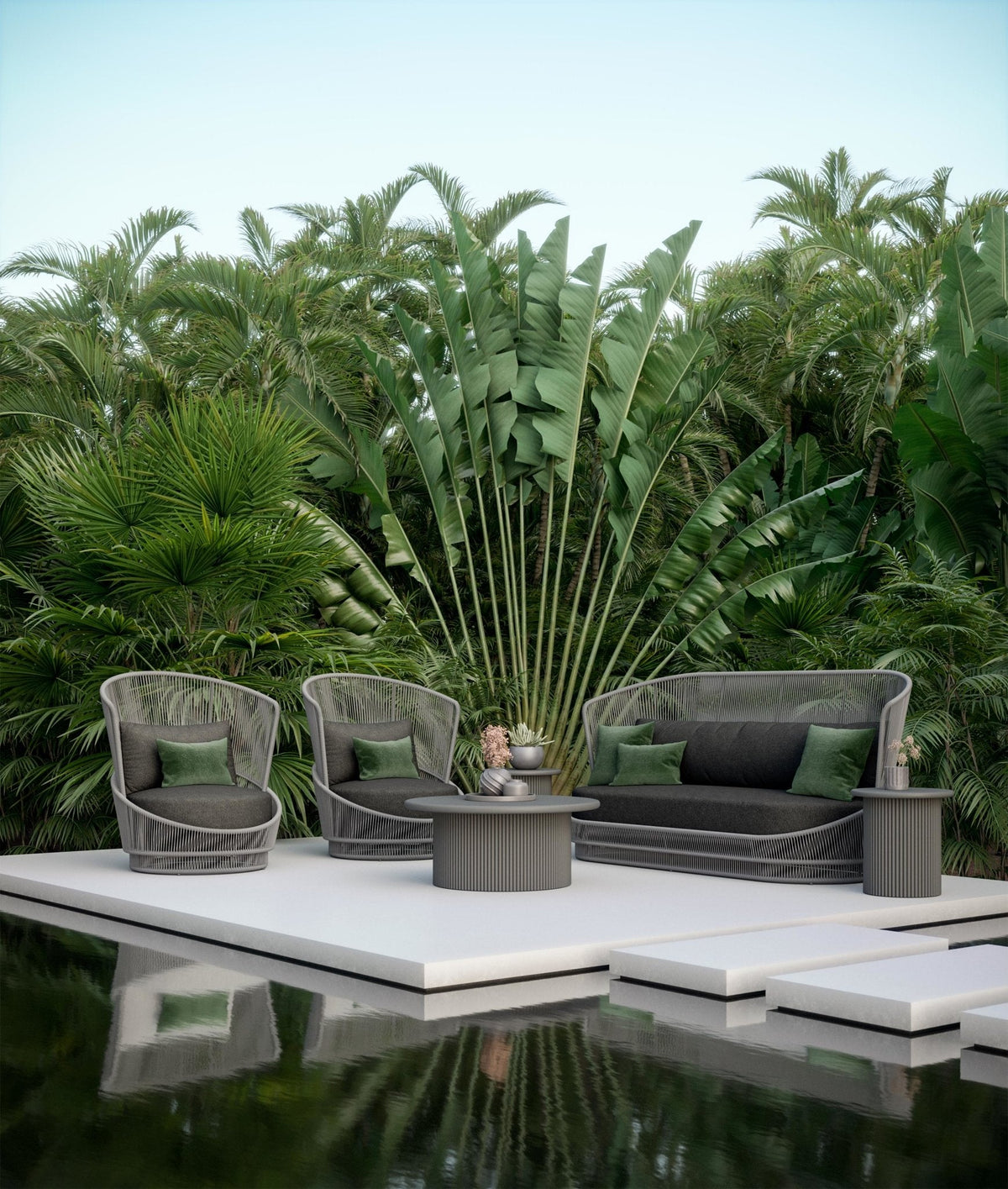 Palma | 40" Coffee Table - Charcoal Home & Garden Azzurro Living