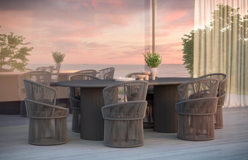 Palma | Dining Chair - Swivel - Charcoal  Azzurro Living